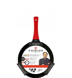 ZWIEGER OBSIDIAN Komplet Garnki 6 el z pokrywkami 5,5l/ 3,5l/ 2l +rondel + patelnie 20, 24, 28 cm + głęboka 28 cm / GREBLON