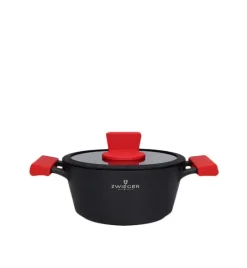 ZWIEGER OBSIDIAN Komplet Garnki 6 el z pokrywkami 5,5l/ 3,5l/ 2l GREBLON