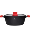 ZWIEGER OBSIDIAN Komplet Garnki 6 el z pokrywkami 5,5l/ 3,5l/ 2l +rondel / GREBLON C3+