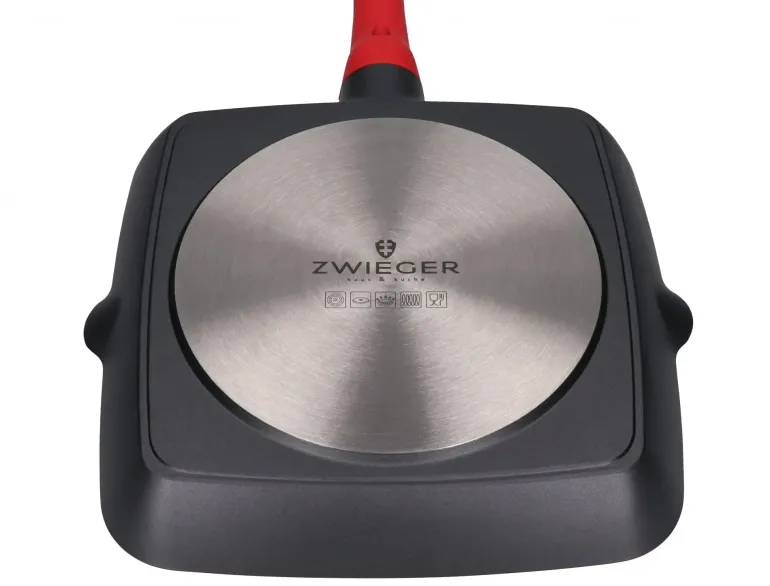 ZWIEGER OBSIDIAN Komplet patelni 20,28 cm + patelnia grillowa 28 cm / powłoka GREBLON non- stick