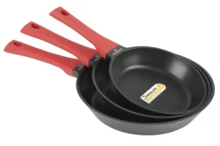 ZWIEGER OBSIDIAN Komplet patelni 20,28 cm + patelnia grillowa 28 cm / powłoka GREBLON non- stick