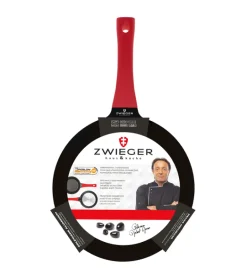 ZWIEGER OBSIDIAN Komplet patelni 24, 28 cm + patelnia głęboka 28 cm / powłoka GREBLON non- stick + Pokrywka Tadar