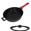 ZWIEGER OBSIDIAN Patelnia głęboka 28 cm GREBLON C3+ non- stick + Pokrywka uniwersalna Tadar