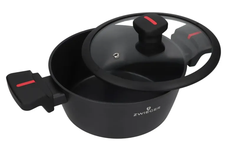ZWIEGER RED LINE Komplet garnków z pokrywkami 18, 20, 24 cm + Patelnie 20, 24, 28 cm / powłoka TitanEX