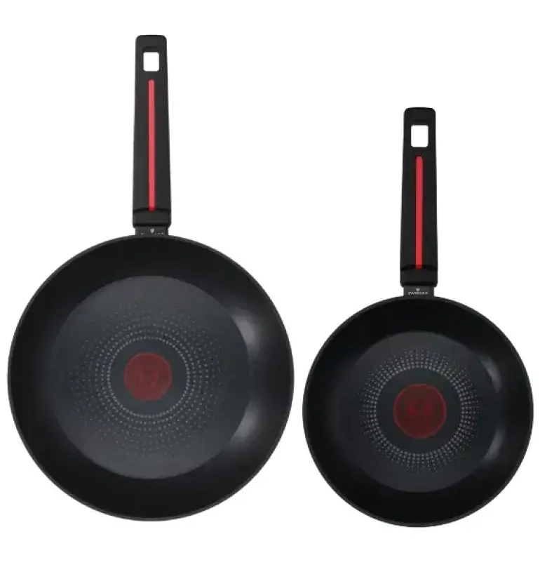 ZWIEGER RED LINE Komplet patelni 20, 28 cm + pokrywki silikonowe / powłoka TitanEX
