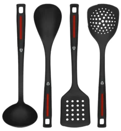 ZWIEGER RED LINE Komplet przyborów 4 el / Chochla + Łopatka + Łyżka + Podbierak / tworzywo sztuczne