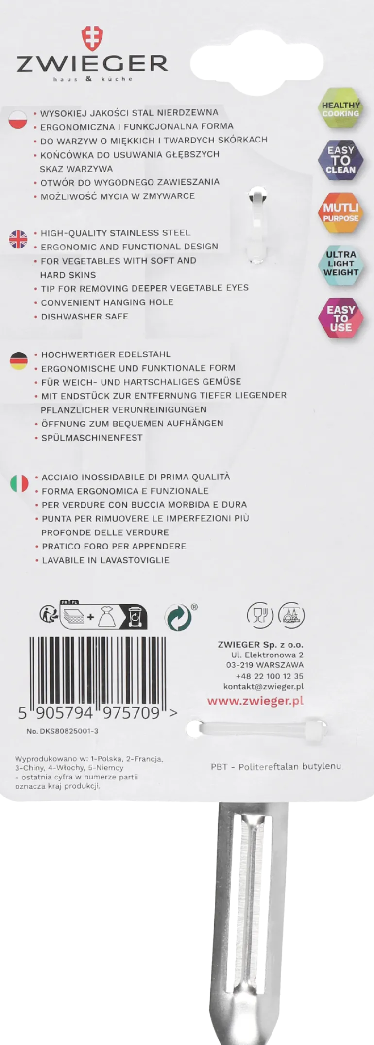 ZWIEGER RED LINE Obieraczka pionowa / tworzywo sztuczne