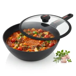 ZWIEGER RED LINE Patelnia głęboka z pokrywką 28 cm / powłoka nieprzywierająca TitanEX