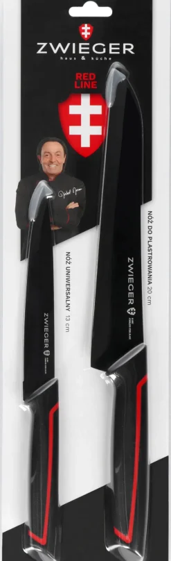 ZWIEGER RED LINE Zestaw noży 2 el / nóż do plastrowania 20 cm + nóż uniwersalny 13 cm