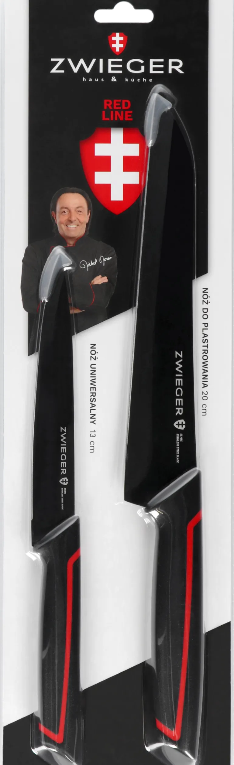 ZWIEGER RED LINE Zestaw noży 2 el / nóż do plastrowania 20 cm + nóż uniwersalny 13 cm
