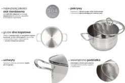 ZWIEGER ROCCA Garnek 18 cm 2,5 l | stal nierdzewna AISI 304 | | indukcja