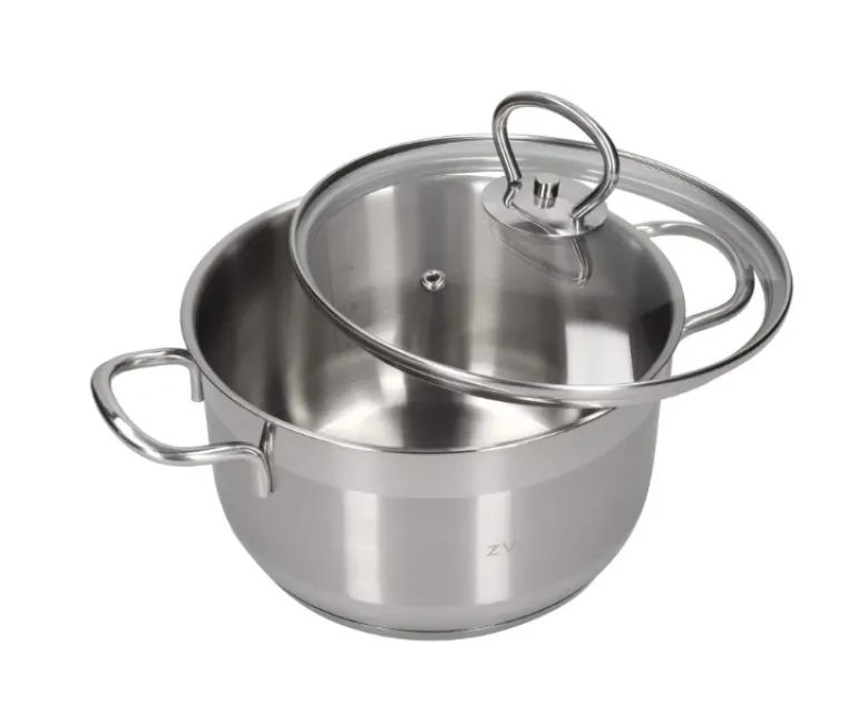 ZWIEGER ROCCA Komplet garnków z pokrywkami 10 el / stal nierdzewna + Patelnia 20, 28 cm