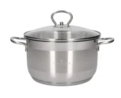 ZWIEGER ROCCA Komplet garnków z pokrywkami 10 el / stal nierdzewna + Patelnia 20, 28 cm