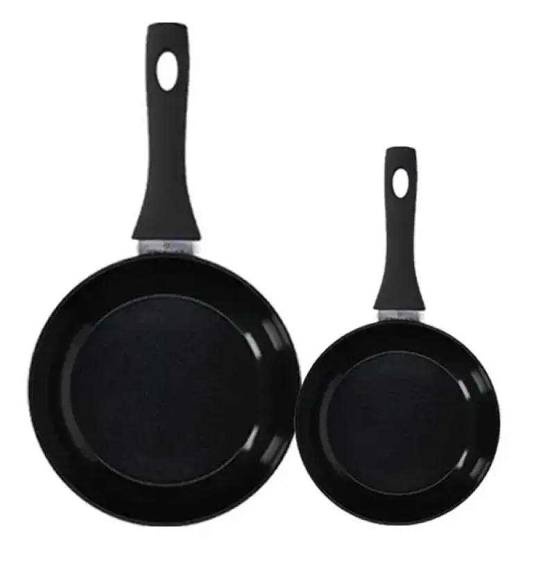 ZWIEGER ROCCA Komplet Patelnia 20, 28 cm +pokrywki silikonowe | aluminium | powłoka ceramiczna | indukcja