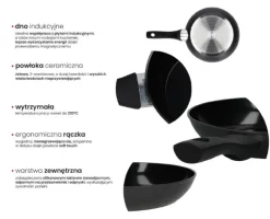 ZWIEGER ROCCA Patelnia 24 cm | aluminium | powłoka ceramiczna | indukcja