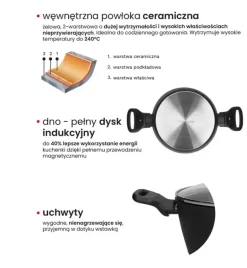 ZWIEGER STIGA Garnek 20 cm | aluminium | powłoka ceramiczna | indukcja