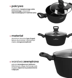 ZWIEGER STIGA Garnek 20 cm | aluminium | powłoka ceramiczna | indukcja