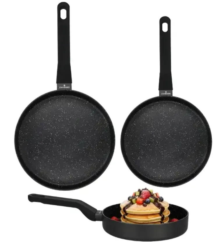 ZWIEGER VERON Komplet garnków 6 el z pokrywkami 20, 22, 24 cm + Patelnie 20, 24, 28 cm + Brytfanna 32 cm