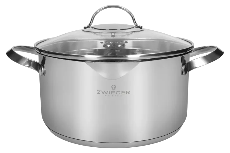 ZWIEGER VERON Komplet garnków z pokrywkami 22, 24 cm + 3 patelnie + pokrywki uni / stal nierdzewna