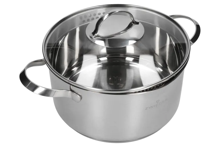 ZWIEGER VERON Komplet garnków z pokrywkami 22, 24 cm + 2 patelnie + pokrywki uni / stal nierdzewna
