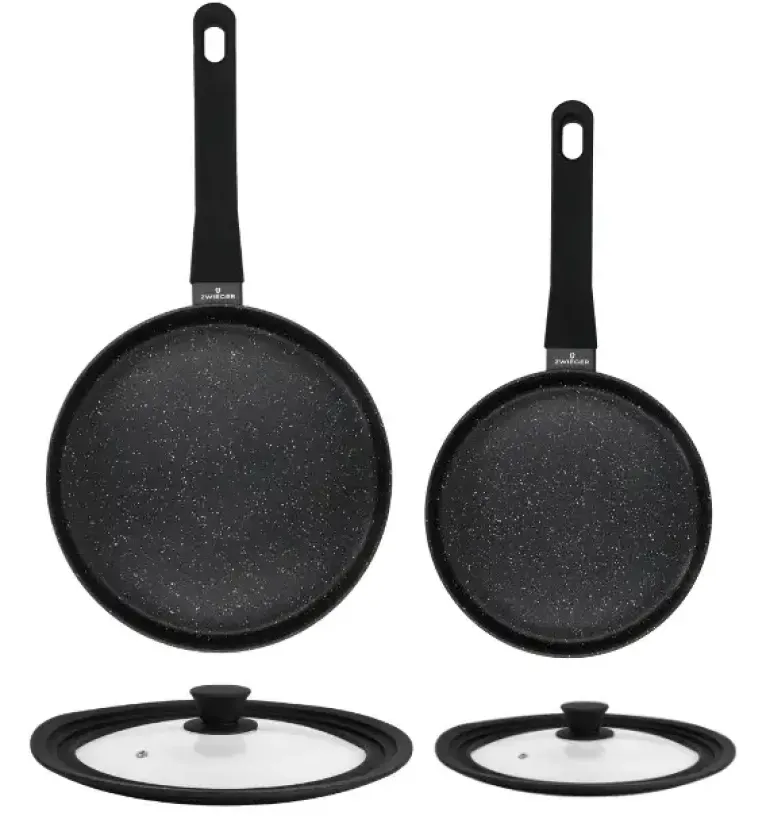 ZWIEGER VERON Komplet patelni 20, 28 cm + Pokrywki uniwersalne Tadar