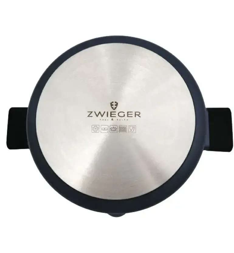 ZWIEGER VESNA Komplet garnków 6 el z pokrywkami 20, 24, 28 cm + Patelnie 20, 24, 28 cm + Brytfanna VERON / indukcja