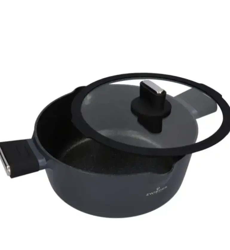 ZWIEGER VESNA Komplet garnków 6 el z pokrywkami 20, 24, 28 cm + Patelnie 20, 28 cm + Brytfanna VERON / indukcja