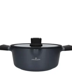 ZWIEGER VESNA Komplet 4 garnków z pokrywkami + Patelnie 20, 24, 28 cm + Pokrywki 24, 28 cm / non-stick / indukcja