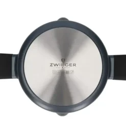 ZWIEGER VESNA Komplet 3 garnków z pokrywkami + Rondel 16 cm + Patelnie 20, 24, 28 cm + Brytfanna VERON + Pokrywki silikonowe KAIA HOME