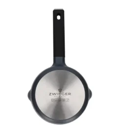 ZWIEGER VESNA Komplet 3 garnków z pokrywkami + Rondel 16 cm + Patelnie 20, 24, 28 cm + Brytfanna VERON + Pokrywki silikonowe KAIA HOME