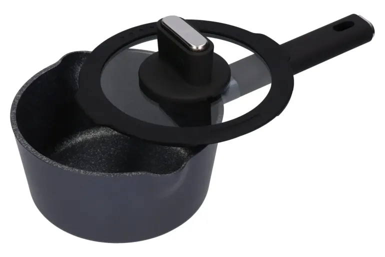 ZWIEGER VESNA Komplet 3 garnków z pokrywkami + Rondel 16 cm + Patelnie 20, 24, 28 cm + Brytfanna VERON + Pokrywki silikonowe KAIA HOME