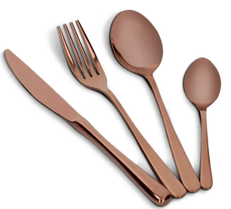 ZWIEGER VESPER COPPERY Sztućce komplet 24 elementy dla 6 osób / miedziane