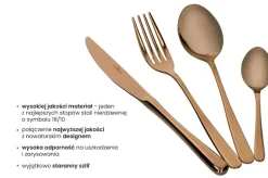 ZWIEGER VESPER COPPERY Sztućce komplet 24 elementy dla 6 osób / miedziane