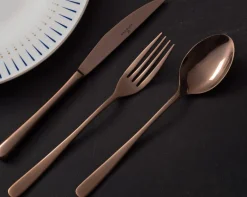 ZWIEGER VESPER COPPERY Sztućce komplet 72 elementy dla 18 osób / miedziane