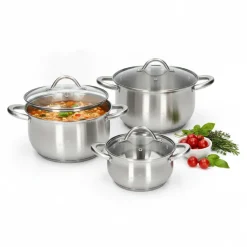ZWIEGER VIRTU Komplet 3 garnki z pokrywkami 16, 18, 24 cm / stal nierdzewna / indukcja
