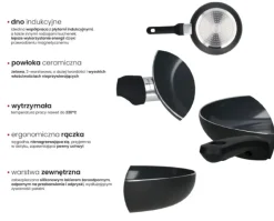 ZWIEGER VIRTU Patelnia 20 cm | aluminium | powłoka ceramiczna | indukcja