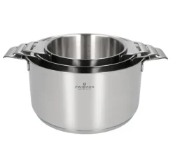 ZWIEGER VISIONARY Komplet 3 garnki z pokrywkami 16, 20, 24 cm / stal nierdzewna / indukcja