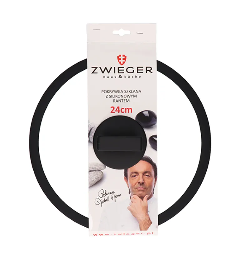 ZWIEGER Zestaw pokrywek silikonowych 24 + 28 cm / Szkło hartowane
